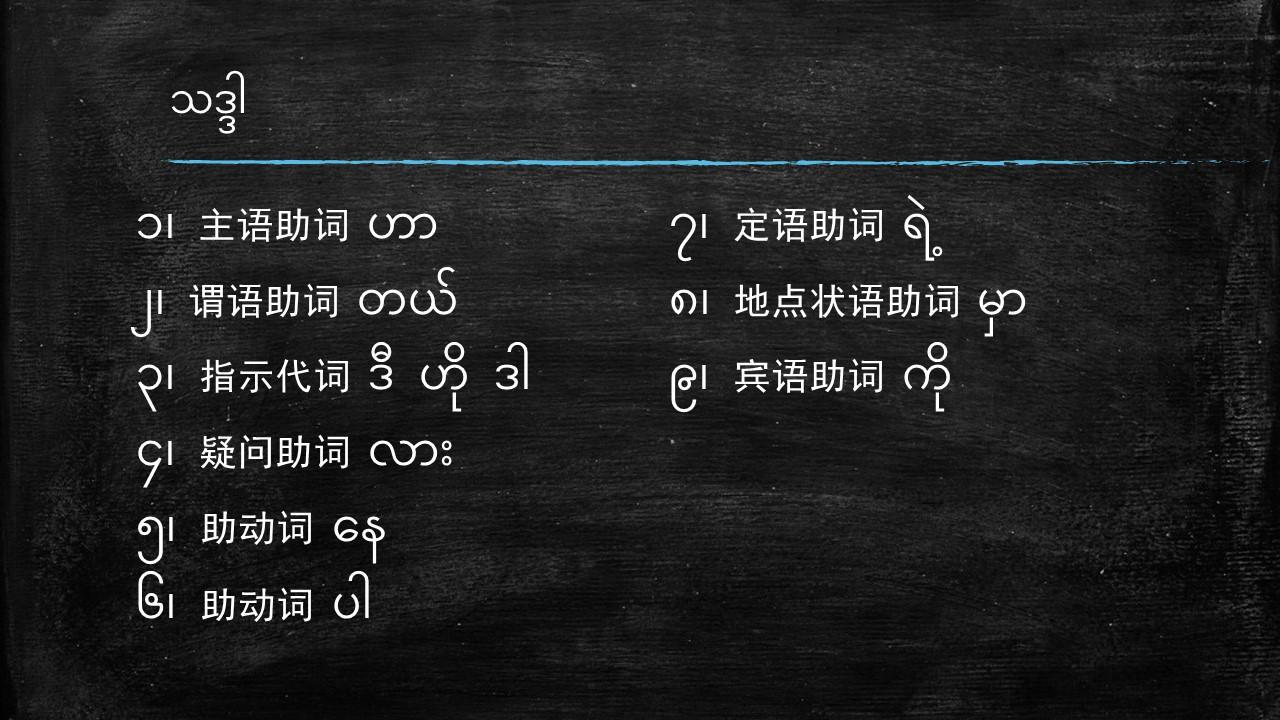 缅甸语-语法(1) - 知乎