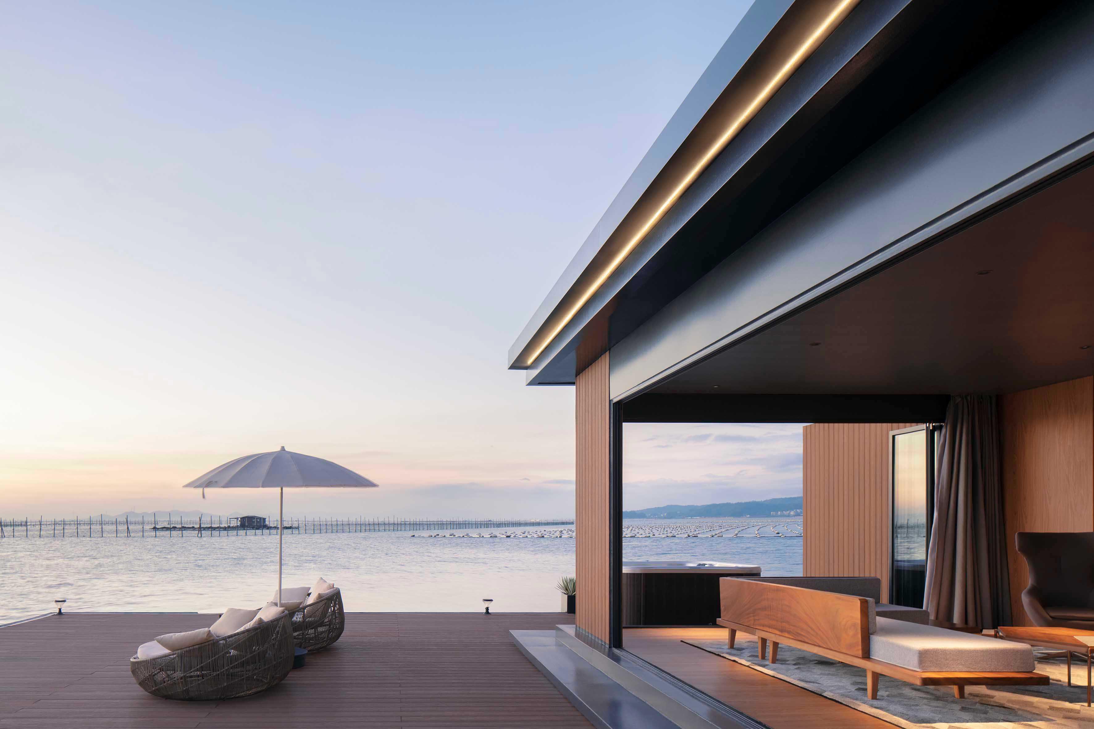 孤独的海上酒店hisea漂浮酒店