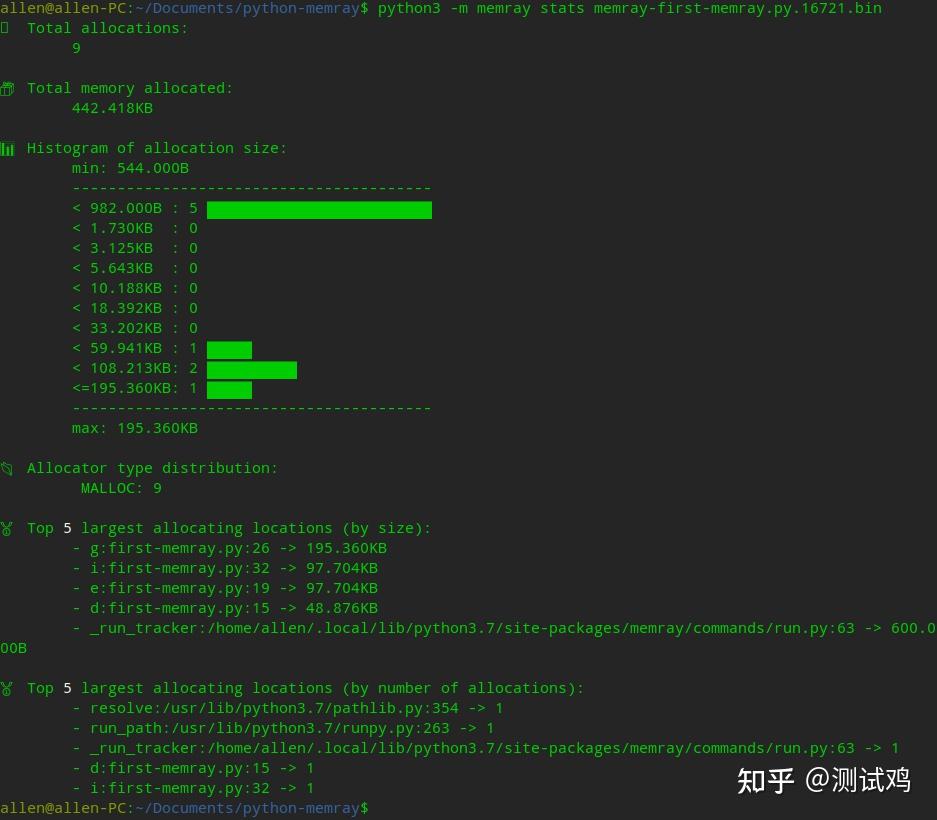 性能测试，python 内存分析工具 -memray - 知乎
