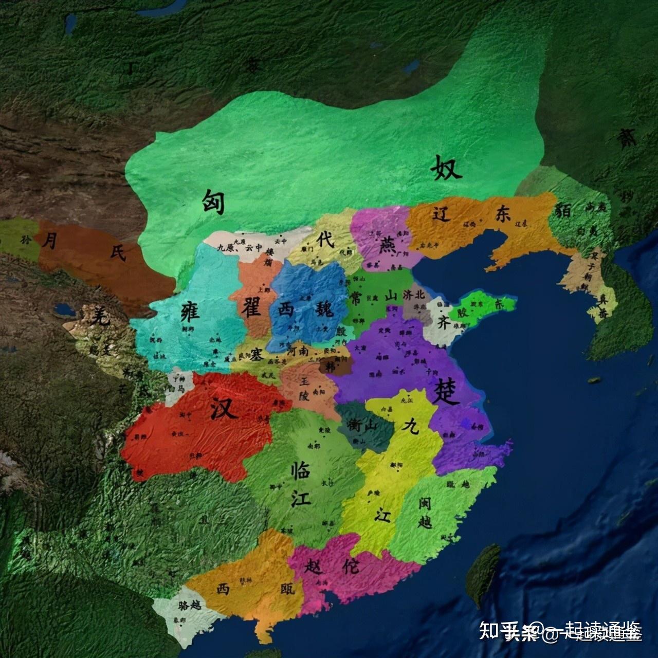 汉初八大异姓王地图图片