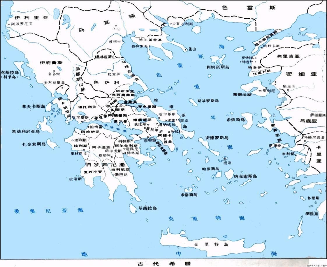 底比斯希腊地图图片