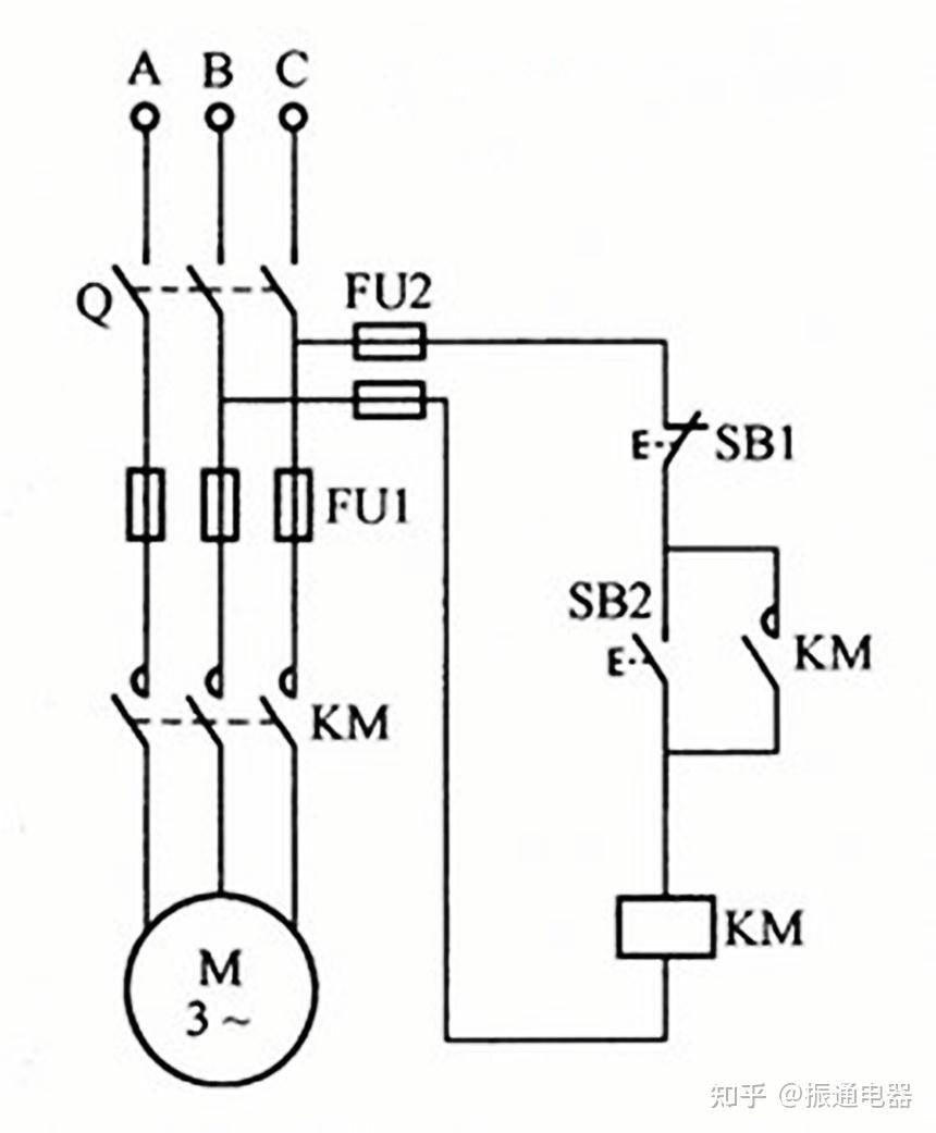 点动控制电路接线图和电机自锁控制启动柜原理 - 知乎