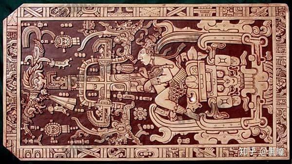 (玛雅壁画中的外星人操纵飞船.