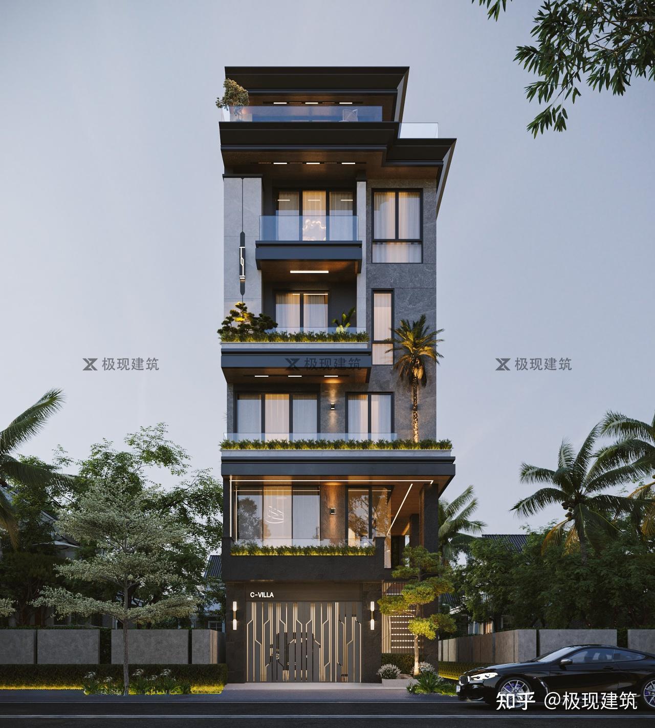 广东潮州丨小面宽六层现代风格自建别墅 - 知乎