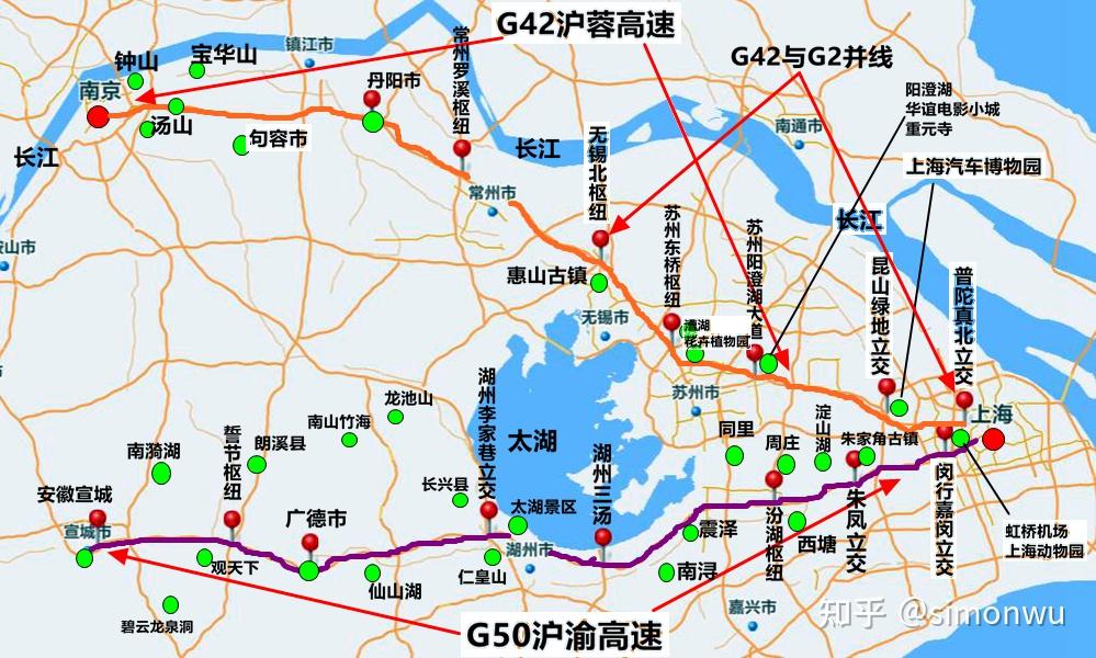 沪渝高速路线高清图图片