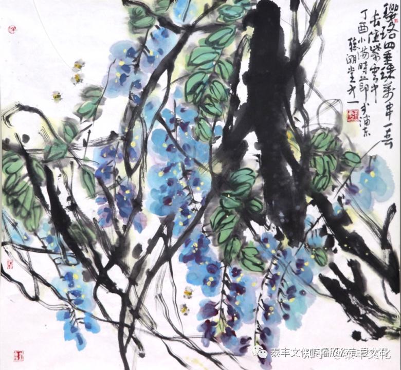 王中一的花鸟画,将个人的思绪融入绘画的意境,意态万千,秀丽典雅.