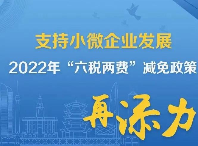 一图了解支持小微企业发展2022年六税两费减免政策再添力