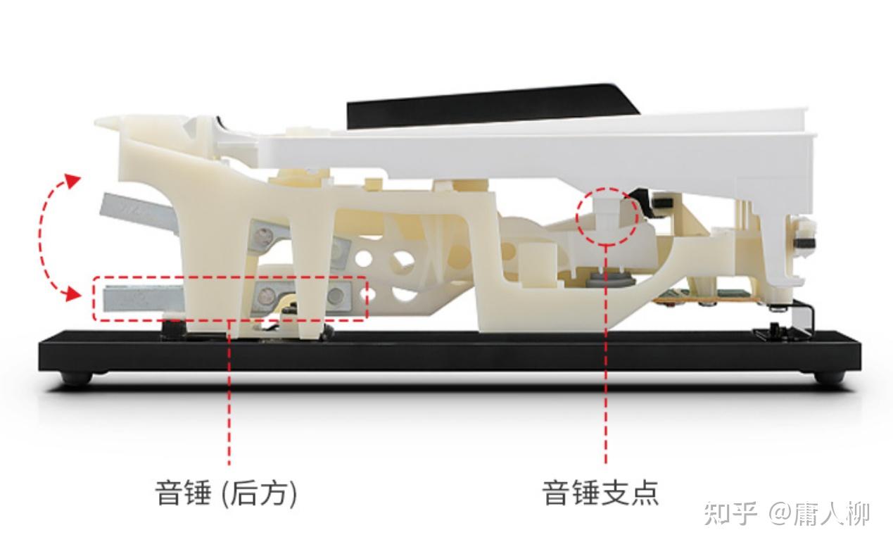 是模仿钢琴的音色和手感,所以需要发力才有声音,发声原理是把键盘作为