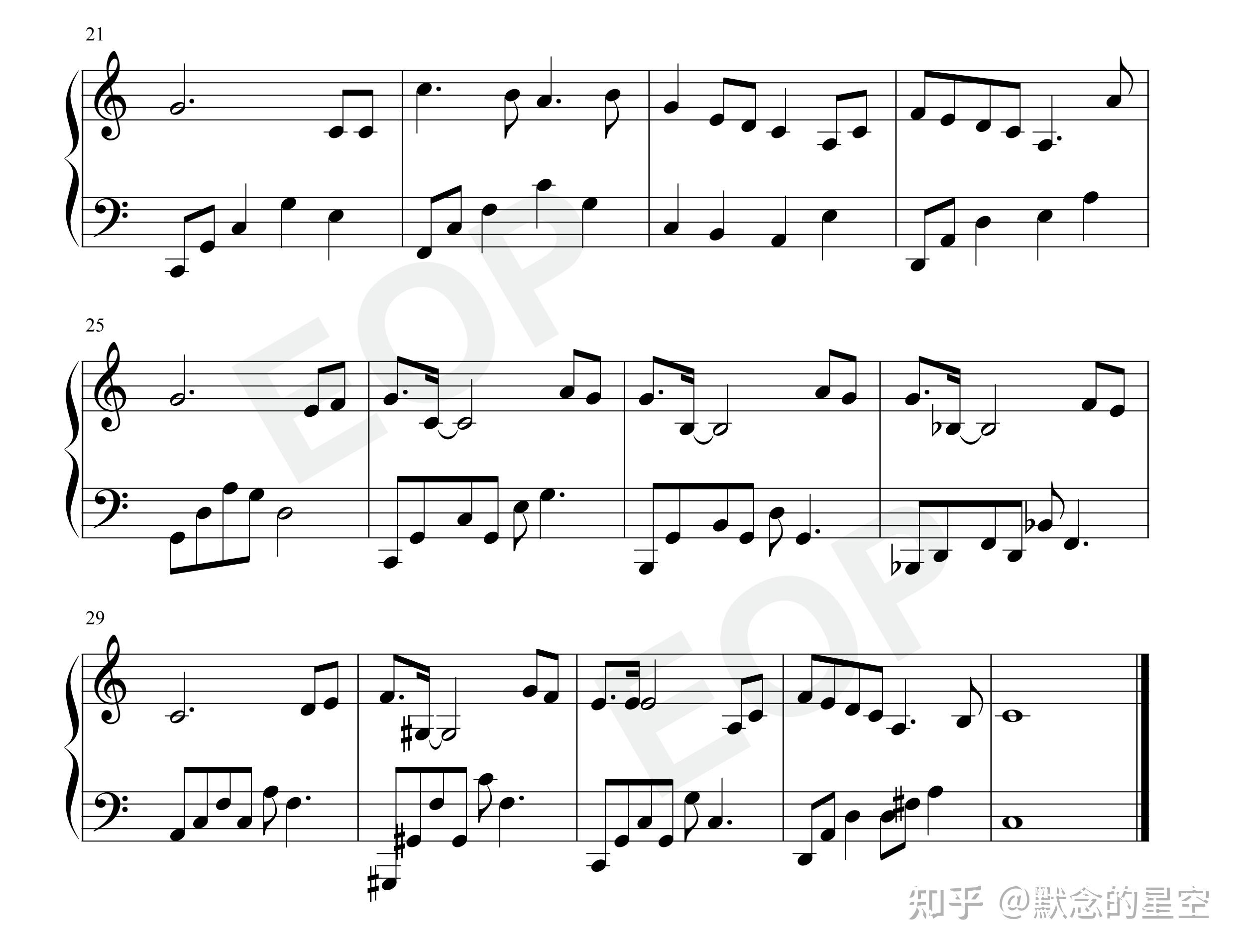 钢琴谱双手简谱双版本张国荣为你钟情