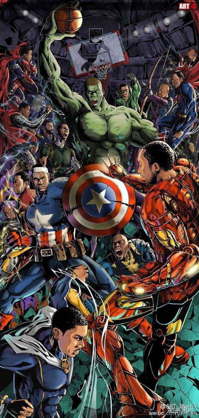 有那种很多现役nba球星在一起的合照吗真人的漫画的都行想想辽