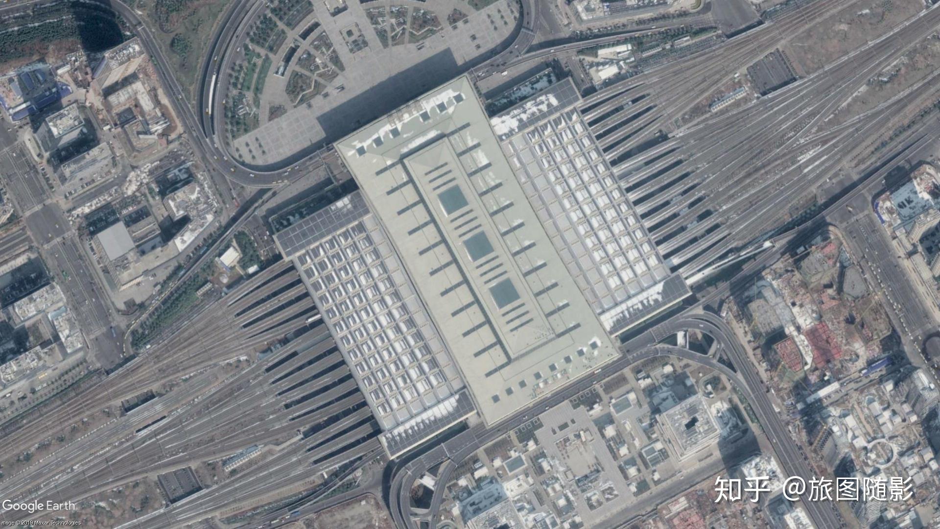 卫星俯拍中国10大高铁站西安北站规模最大北京南站形状最美