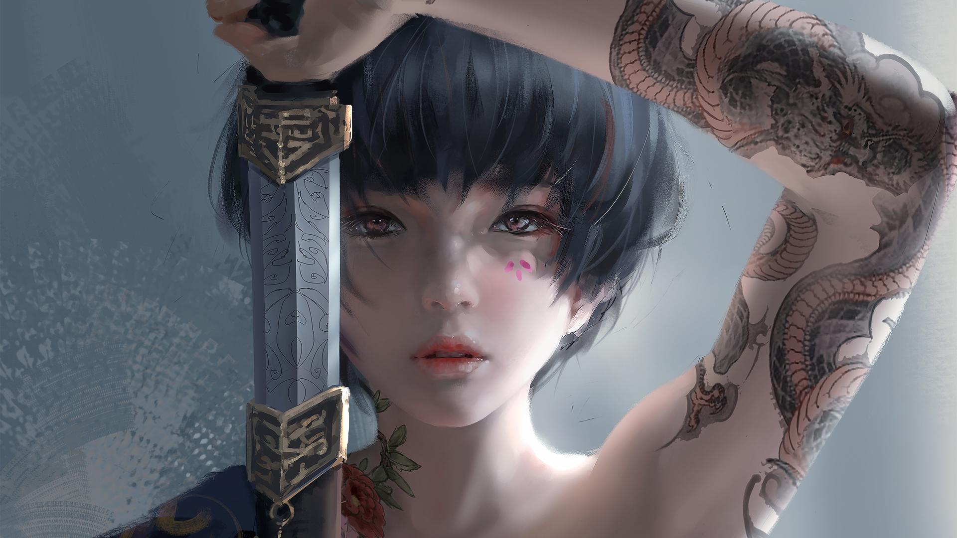 当我爱上wlop大大的作品——《鬼刀》 - 知乎