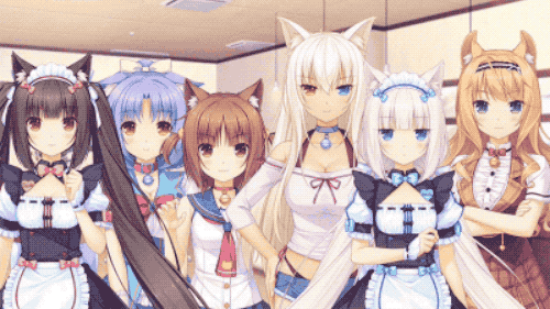 《nekopara》使用的动画系统不是 live2d,而是另一款类似的 e-mote