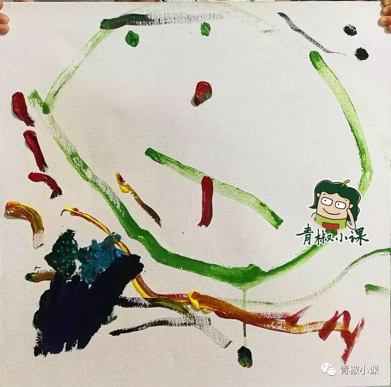 后来她慢慢开始画"蝌蚪人"(儿童绘画符号阶段的象