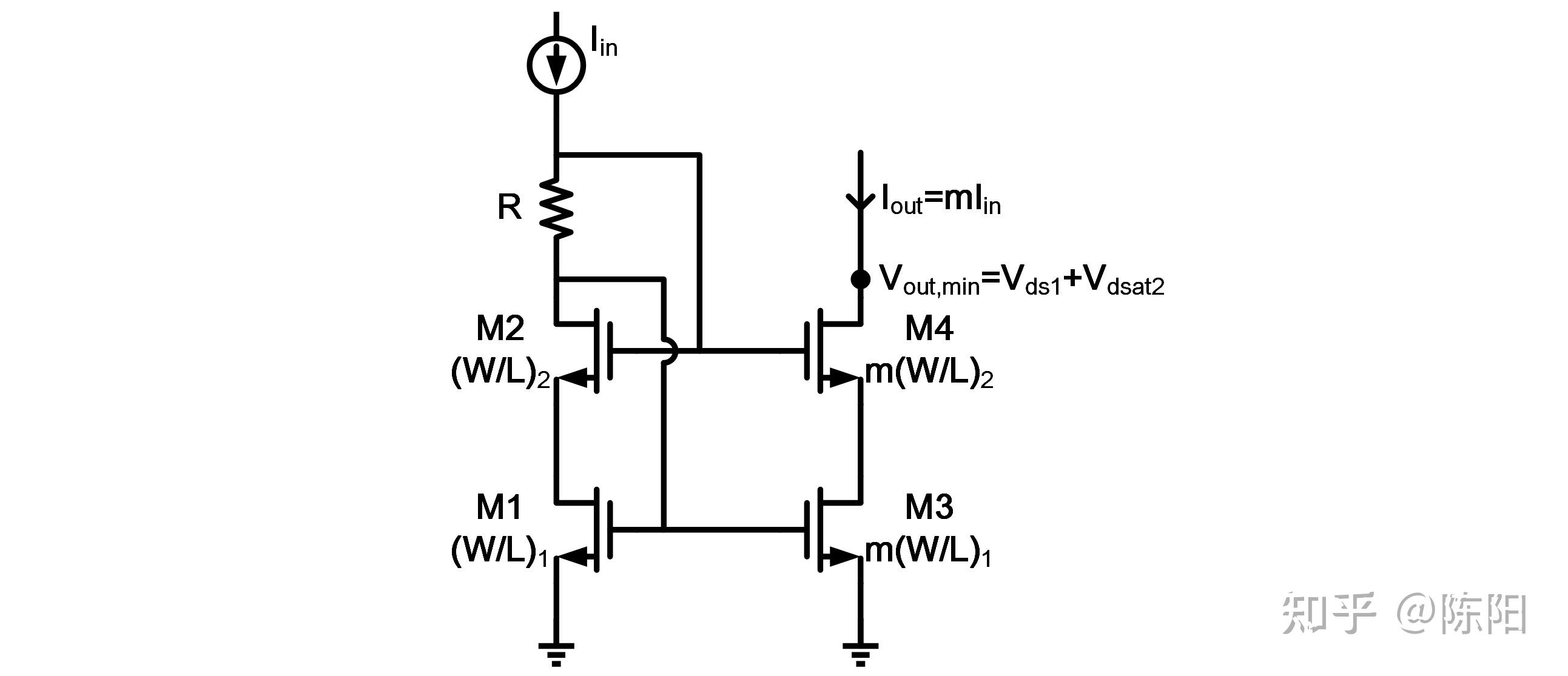 三种常见共源共栅电流镜电路浅析 - 知乎