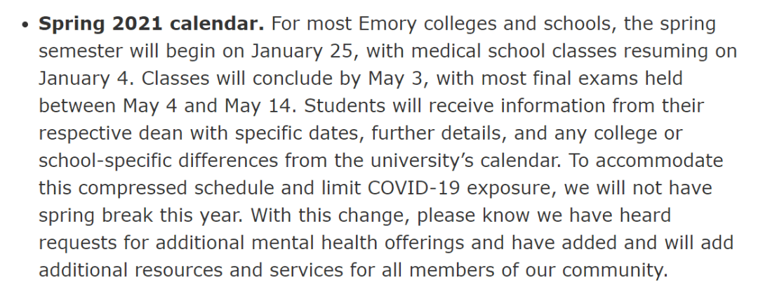 美国各大学陆续公布春季学期安排推迟开学取消春假网课继续