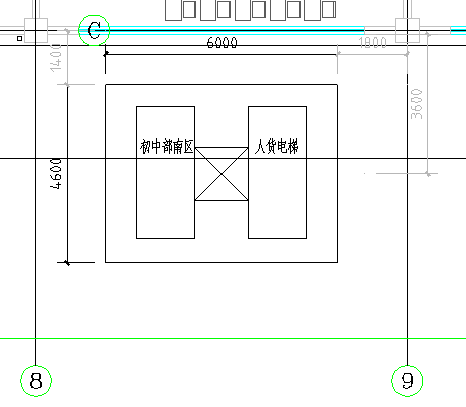 人货梯基础平面图图片