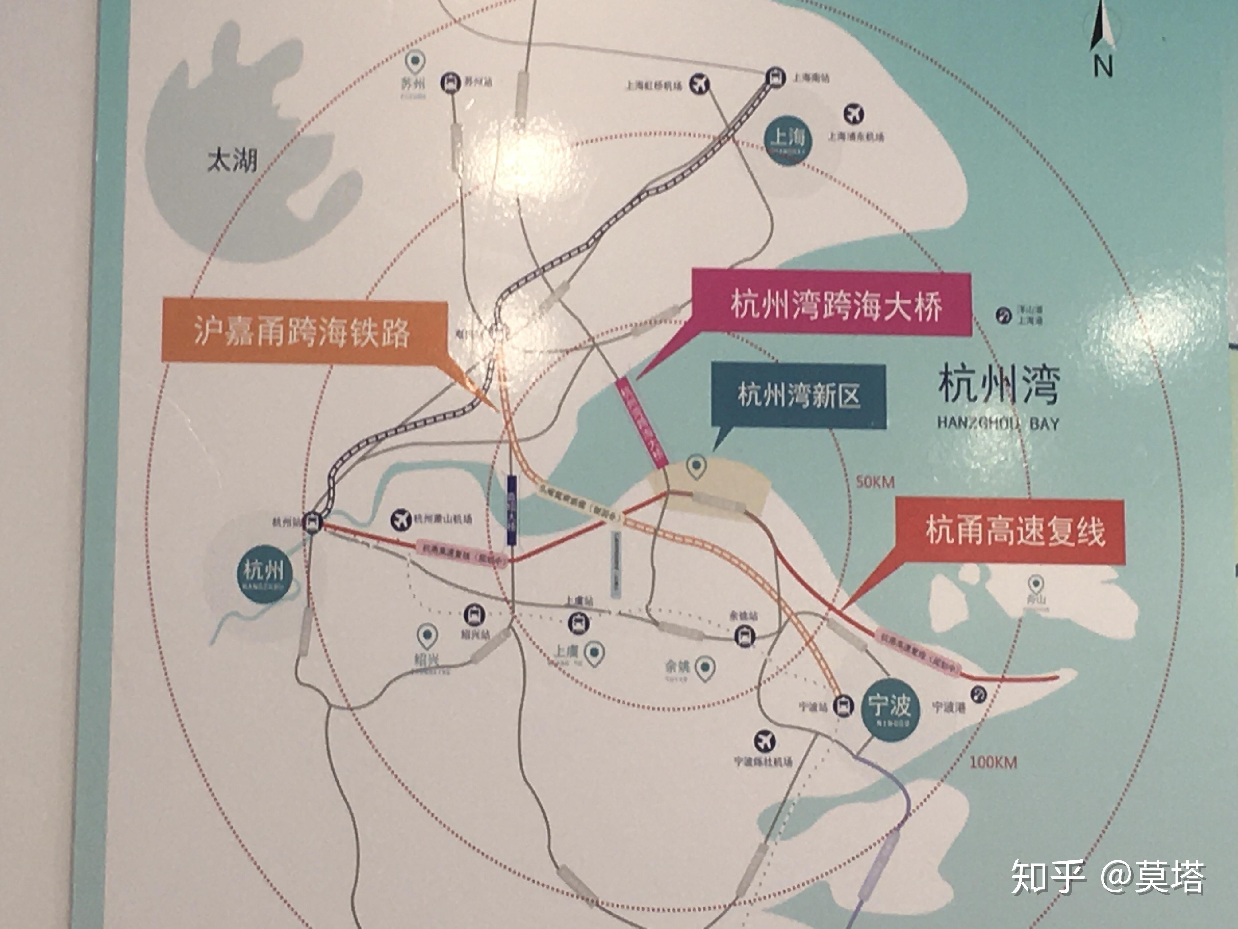 杭州灣新區地理位置位於,上海——杭州——寧波三大國際都市的幾何