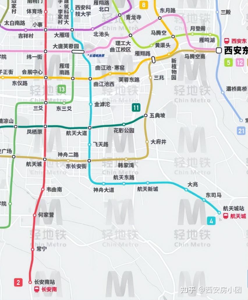 西安4号地铁线路图图片