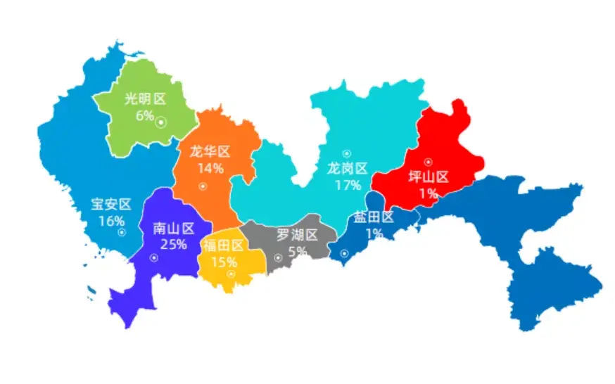 深圳市各个区的地图图片