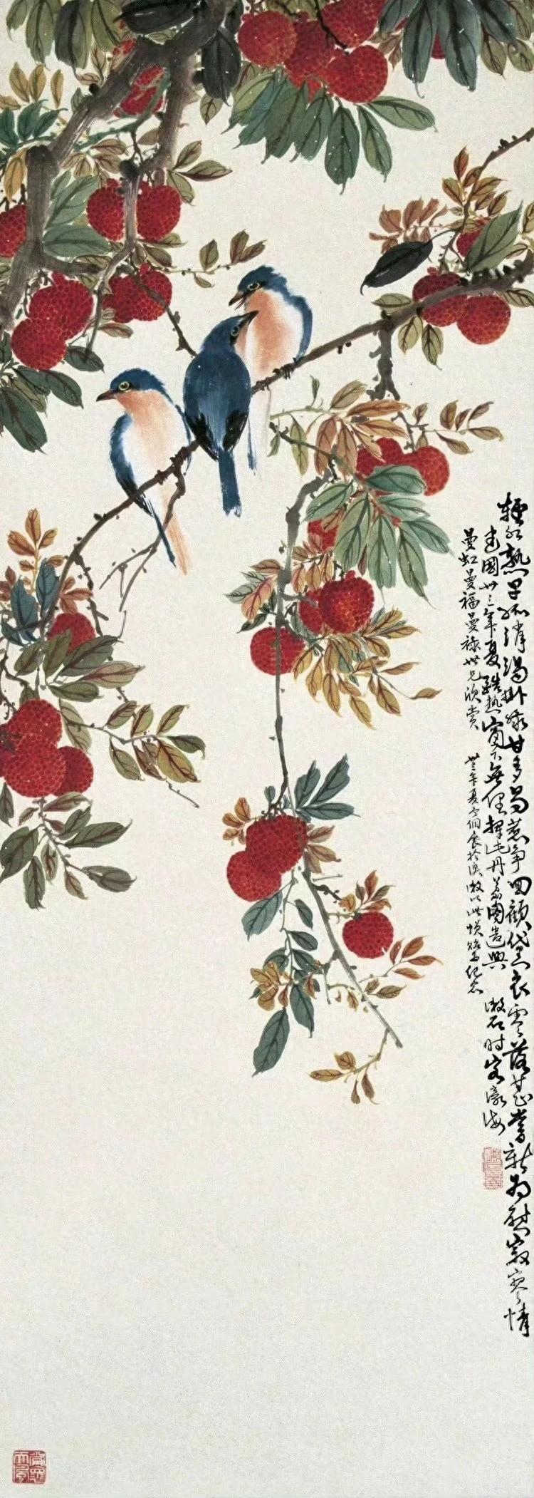 这位岭南画家的荔枝,画得很吉利! - 知乎