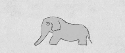 大象画画动图图片
