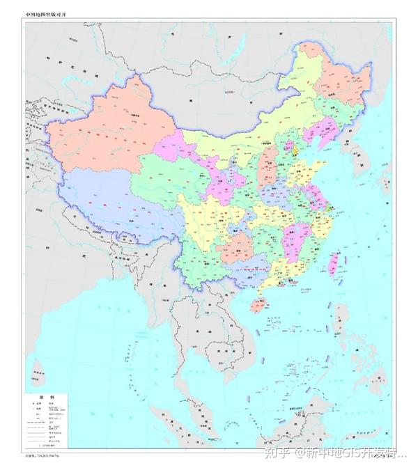 Gis资料155幅可印刷出版的中国标准地图 知乎 