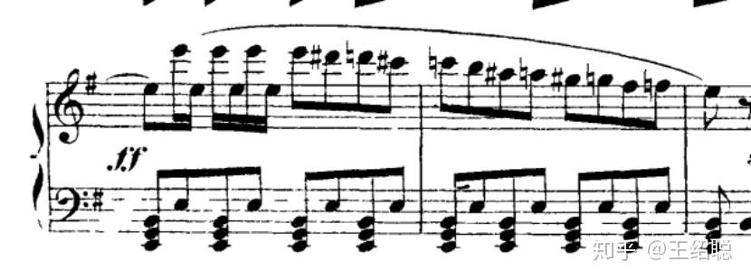 谱例4:序曲第二部分的结尾第三乐章:andante行板—g大调—3/8拍(雨后