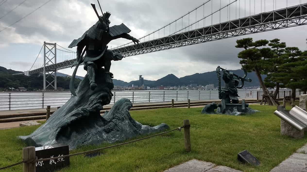 源义经和平知盛,图源https://jitenshatoryokou.