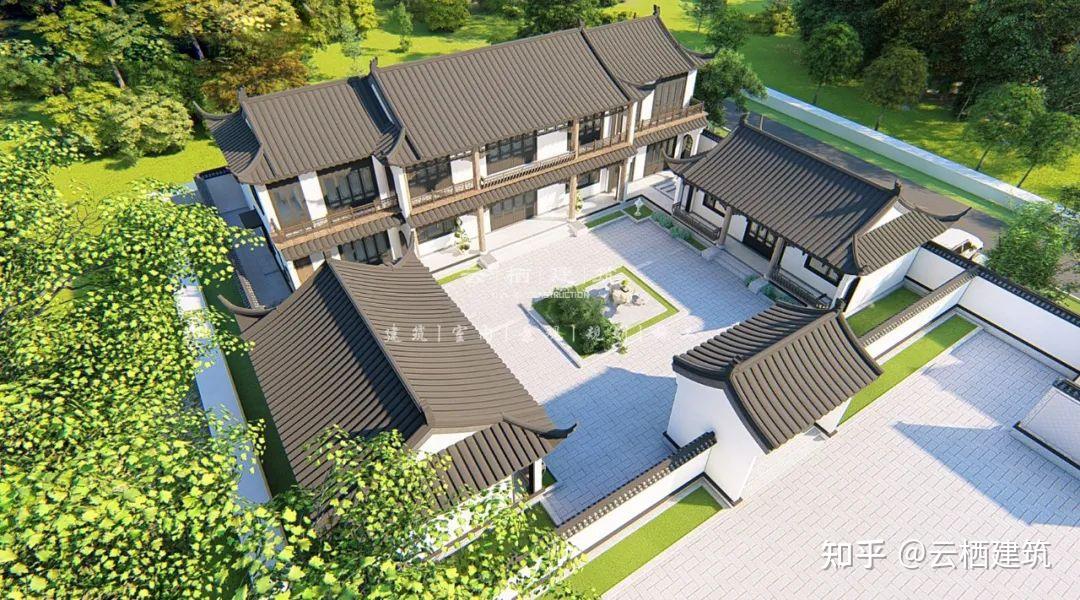 云栖建筑丨10款两层三合院大宅,回乡建一栋,四代都不用愁 - 知乎