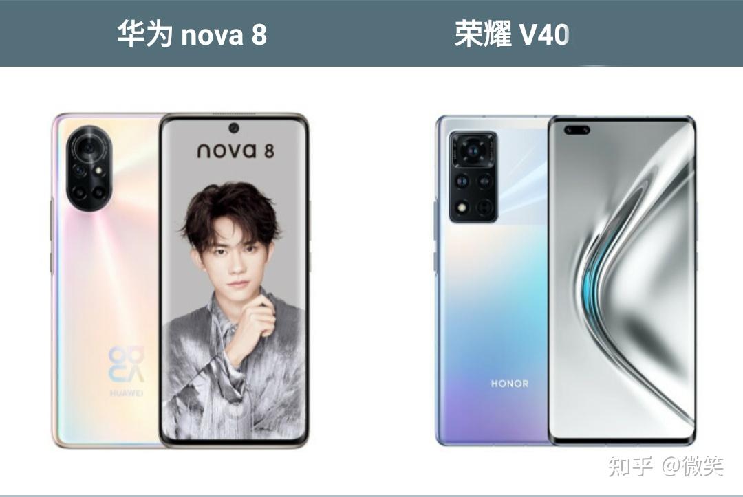 荣耀v40与华为nova8相比较购买哪款手机更合适