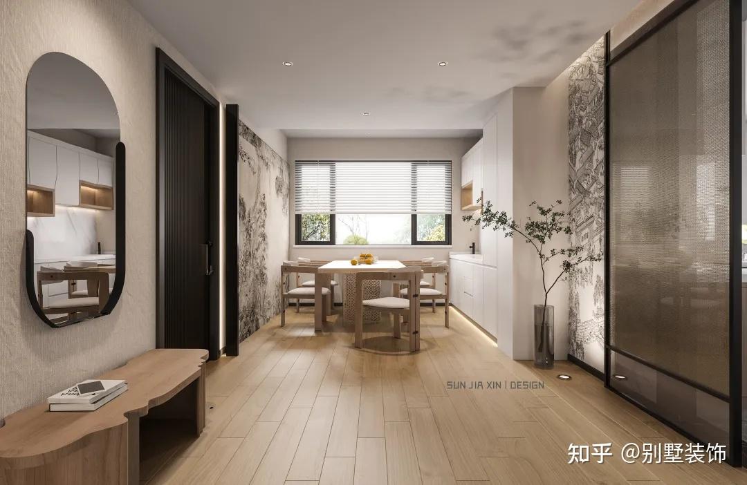 全案整装 | 216㎡新中式极简设计，还原宋代雅韵的诗意生活 - 知乎