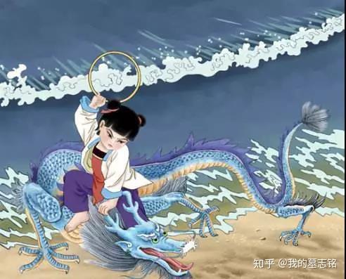 随身将法宝"混天绫"放入河中搓洗,搅动时竟使的龙宫大乱,哪吒打死了前