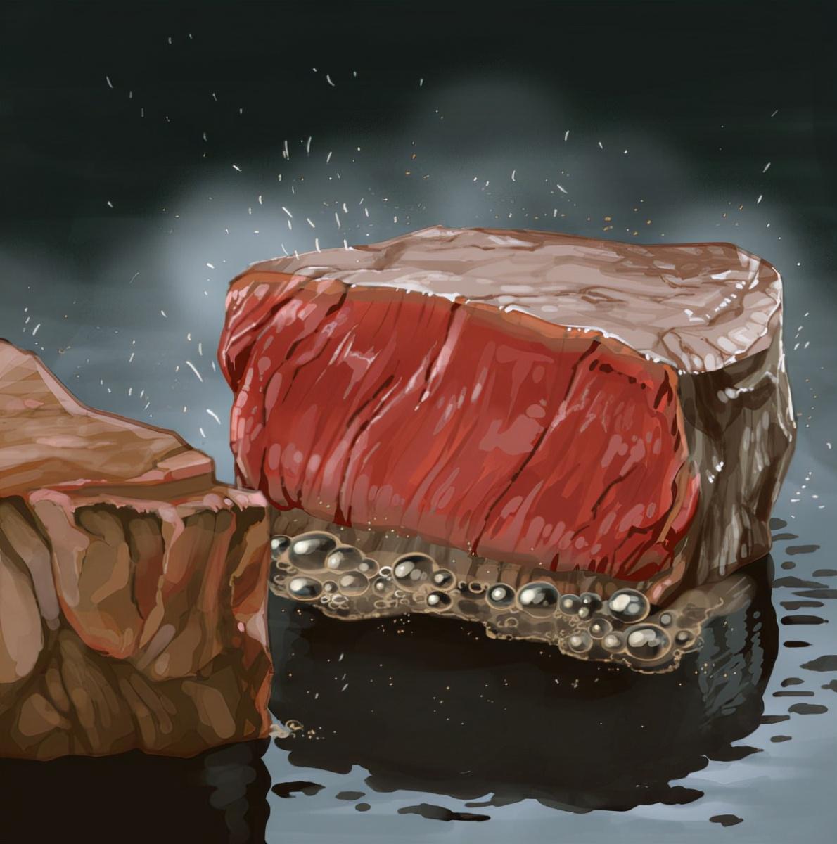 如何画出美味的肉教你板绘肉类的画法教程