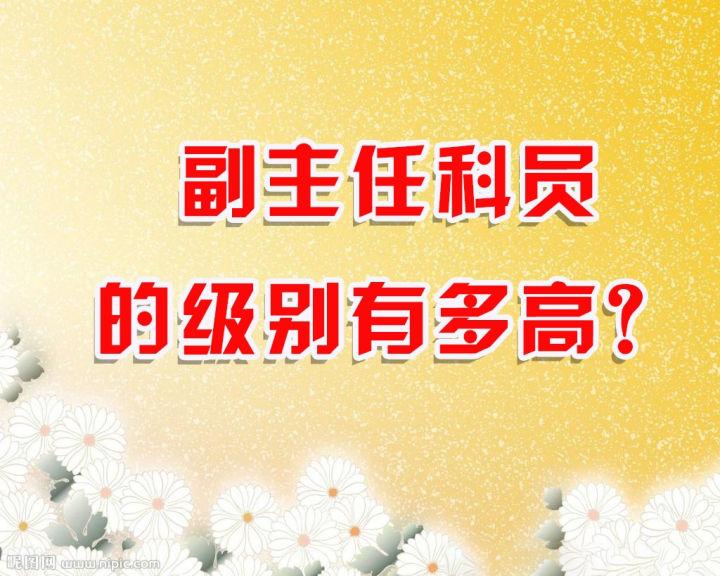 副主任科员是什么级别?