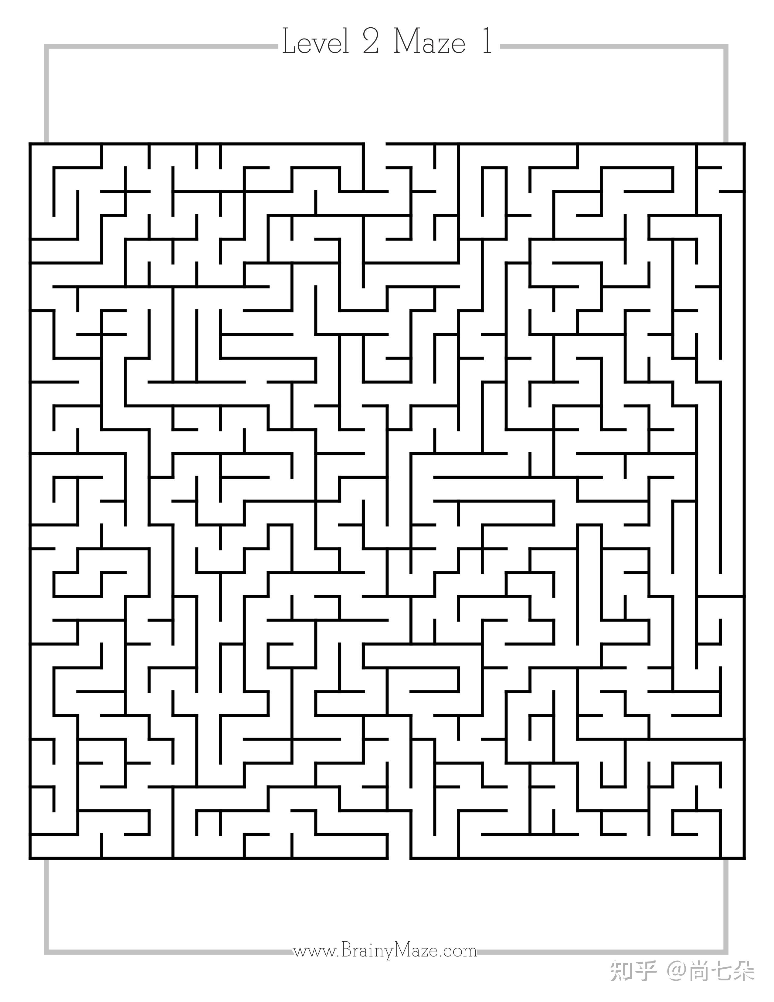 儿童安静书黑白迷宫图片素材从简单到困难6
