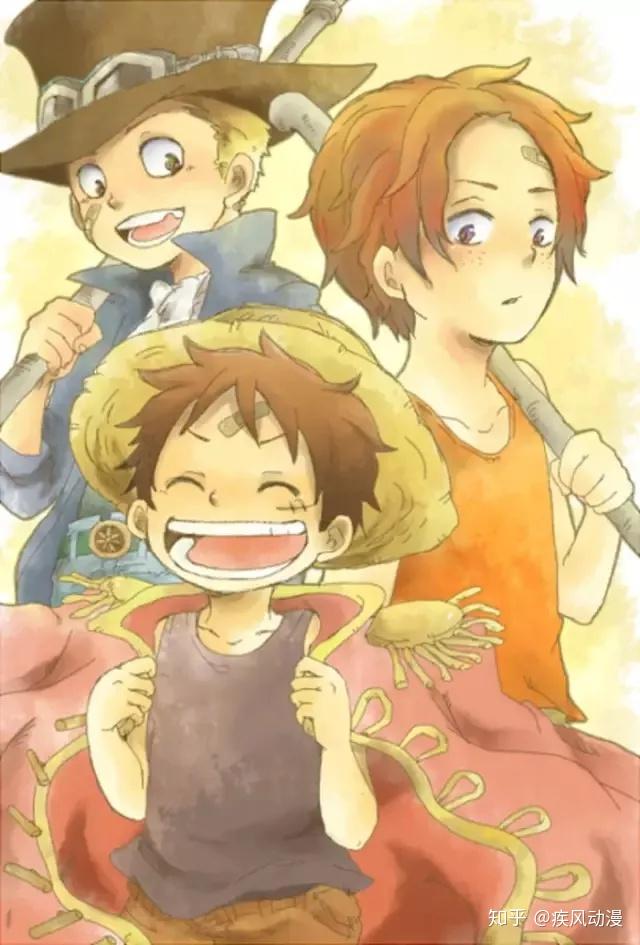 壁纸艾斯萨博路飞三兄弟听着路飞总有一天要出海比谁都要自由
