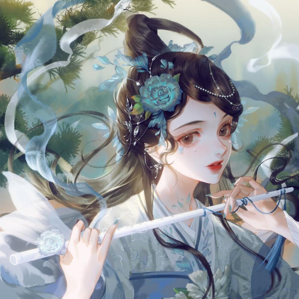 古风小众女头像——淡眉如秋水,玉肌伴轻风