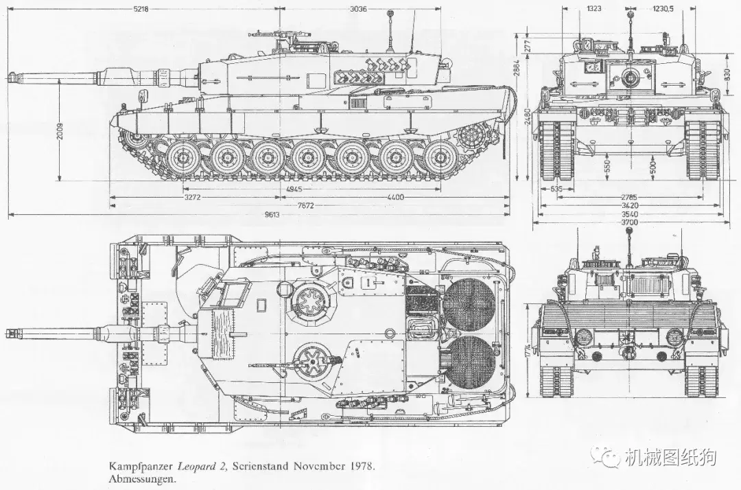 武器模型豹2leopard2a6主战坦克模型3d图纸step格式