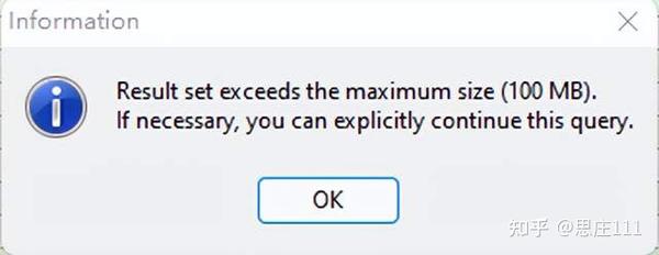 result-set-exceeds-the-maximum-size-100mb