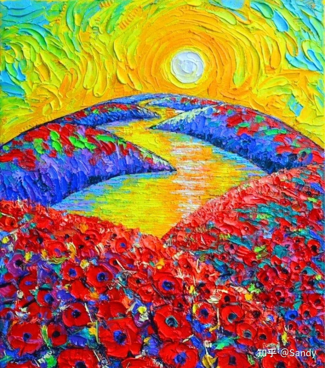 油画色彩鲜明的油画作品