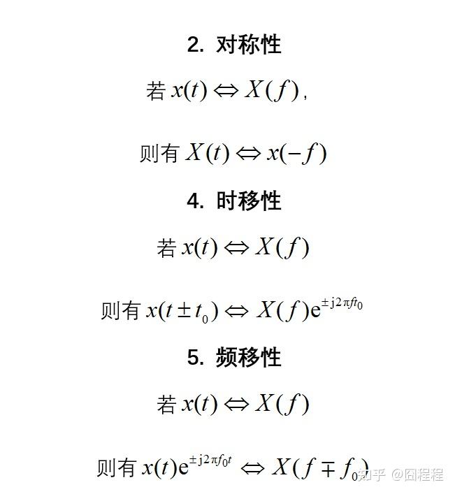几个傅里叶变换对