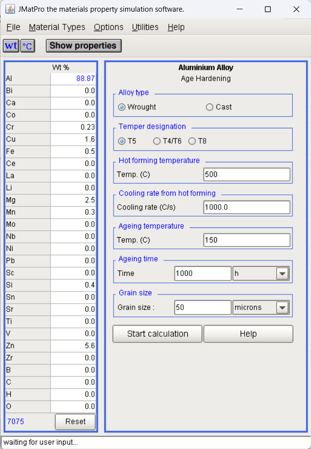 Jmatpro Interface JMatPro变形铝合金成分设计 / 热处理优化 / 性能预测 - 知乎