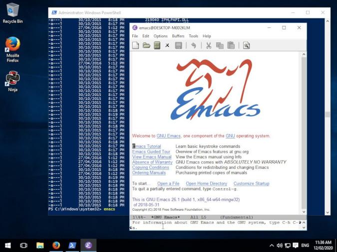 Emacs настройка для windows