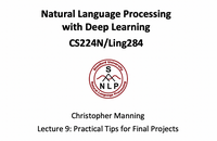 [CS224n笔记] L9 Practical Tips for Final Projects