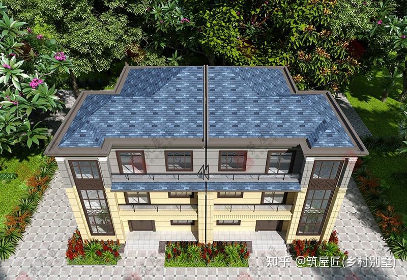 兄弟一起住怎么建房？这套新中式双拼别墅就是答案 - 知乎