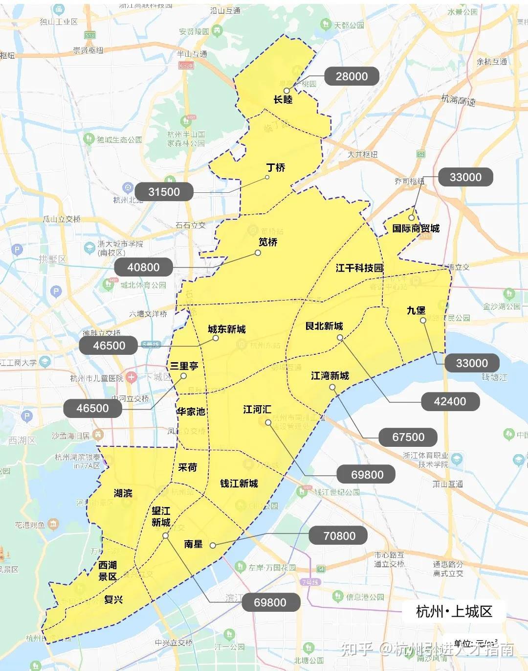 2021年杭州市行政区划调整后各区板块最新限价地图(7月) - 知乎