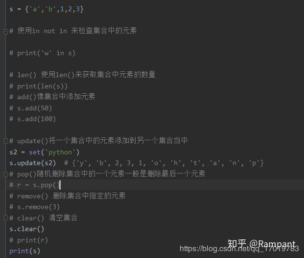 Python之路---(7)元组&字典&集合 - 知乎