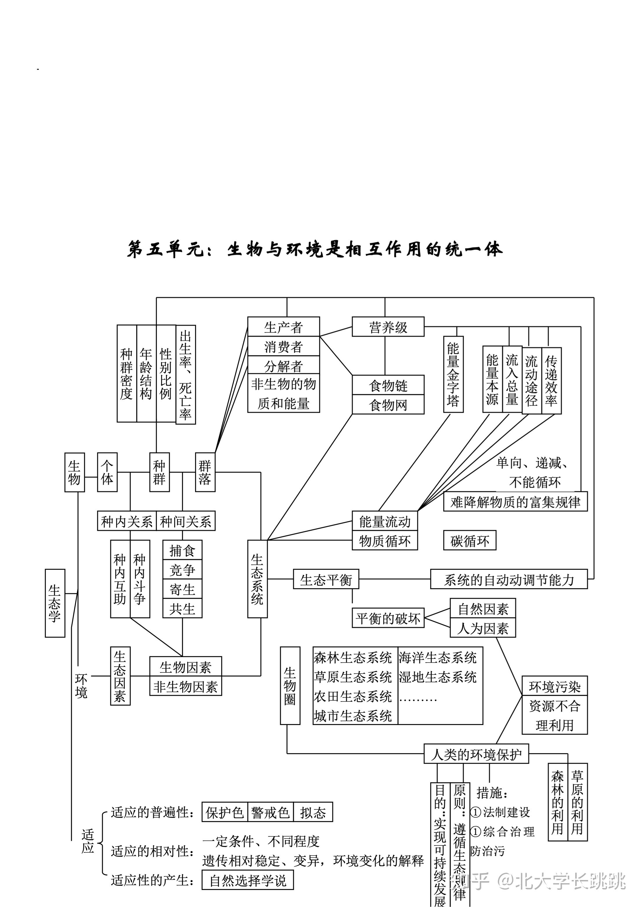 高考状元的高中生物知识框架图