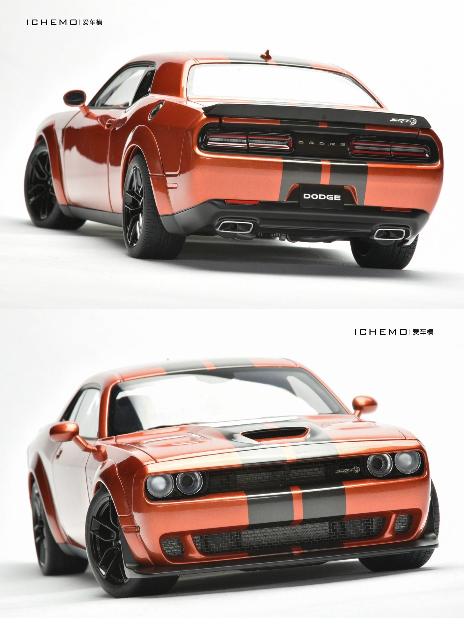 原谅autoart的错118道奇challengersrt地狱猫汽车模型